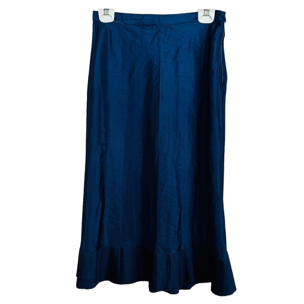 Vintage 60s Structured Half Slip 28 Blue Taffeta Valmode Celanese Tailored FLAW